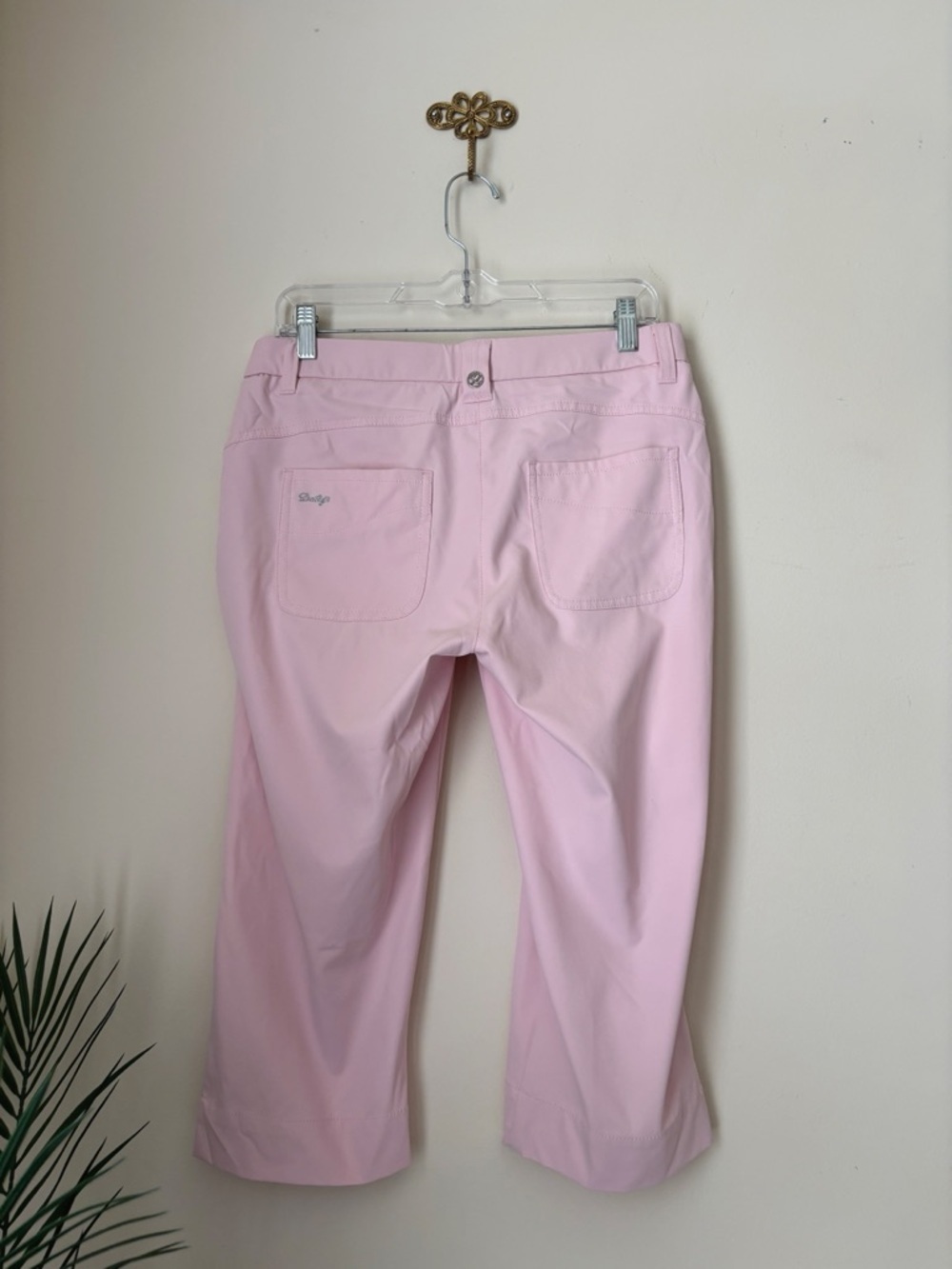 Daily Sports Pink Lyric Capri Cropped Pants Sz 8 Golf Athleisure - Picture 4 of 8